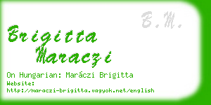 brigitta maraczi business card
