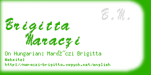 brigitta maraczi business card